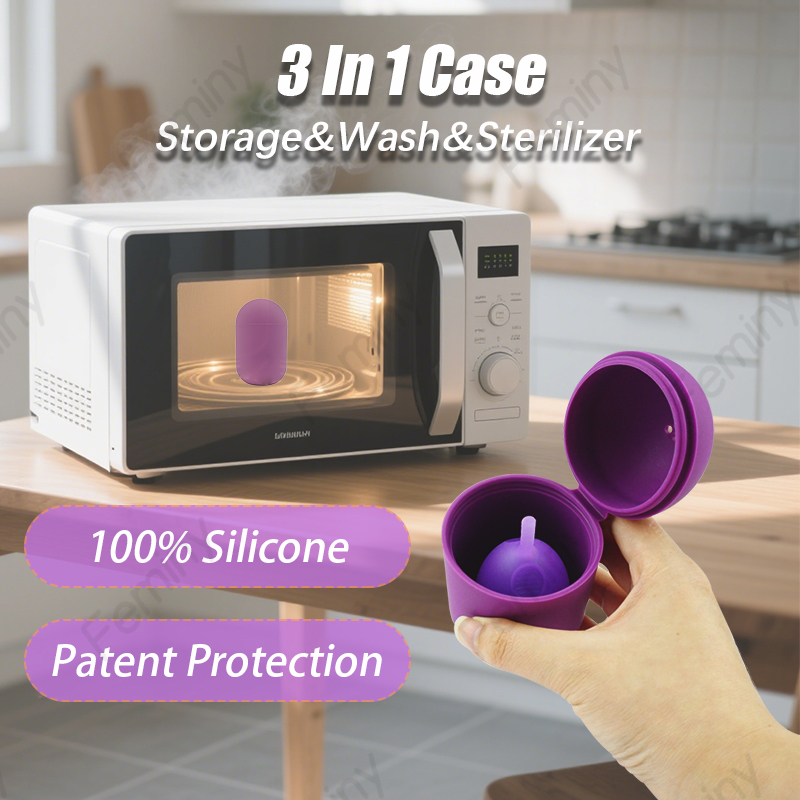 Menstrual Cup Silicone - Stérilisateur de boîtier en silicone sans