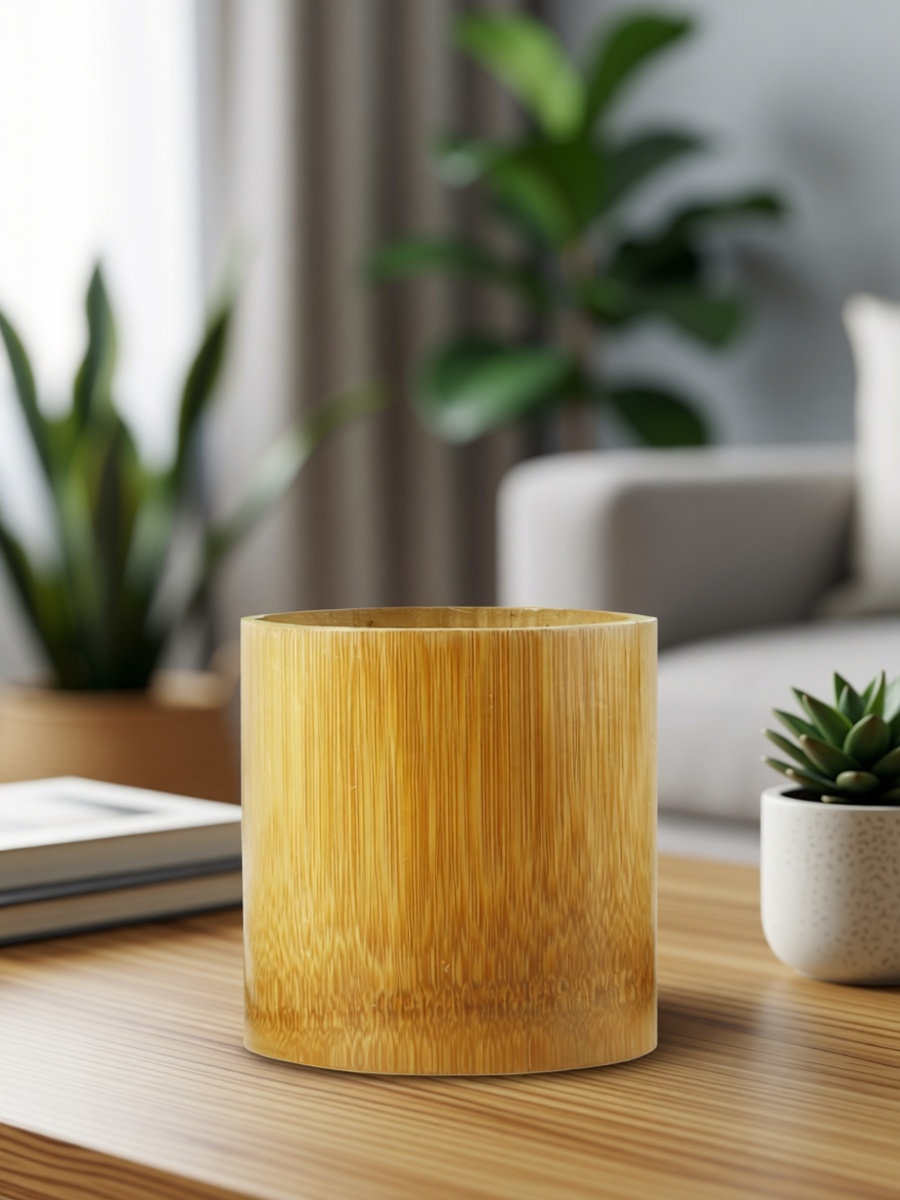 Sustainable Living Officer - Pot de fleurs en bambou, fait