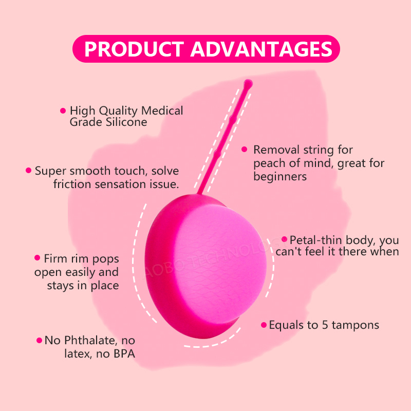 Disque menstruel féminin avec  - Menstrual Cup Silicone avis et prix